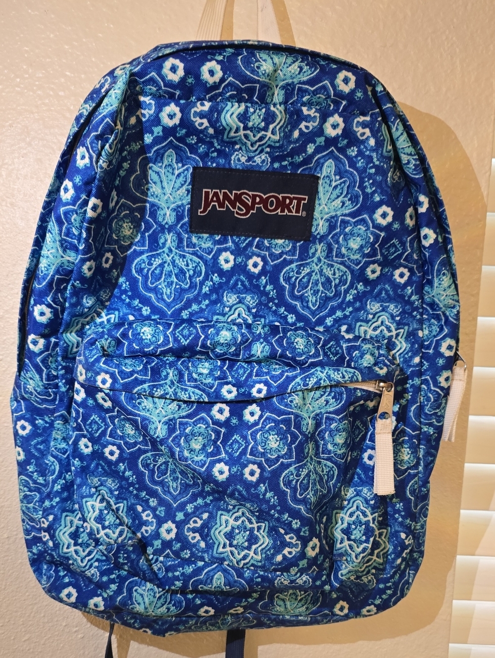 Jansport Blue Paisley Motif Backpack